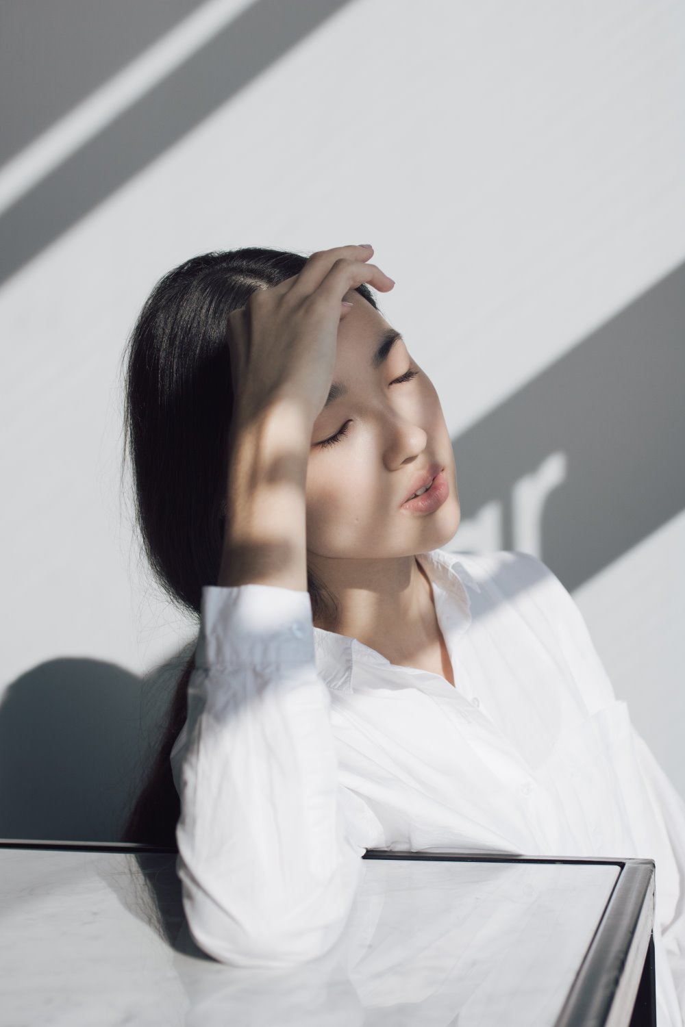 posing portrait shoulders